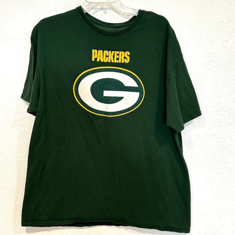Vintage Green Bay Packers Football Tee T-Shirt Top Short Sleeves Unisex Sz Large